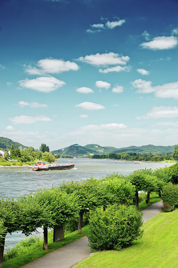 View Over River Rhine Photograph by Elisabeth Schmitt