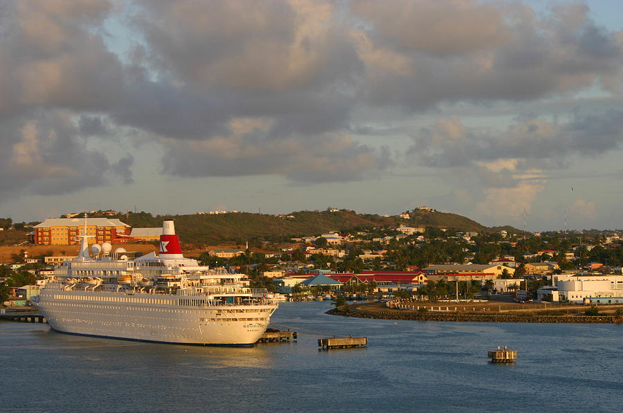 View over the Caribbean of the island of St Lucia Photograph by Anja ...