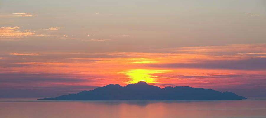 View To Anafi, Sunrise, Fira Photograph by David C Tomlinson