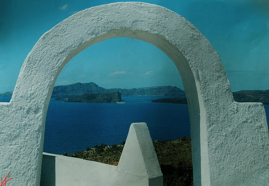 Colette Photograph - View To Santorini Island by Colette V Hera Guggenheim