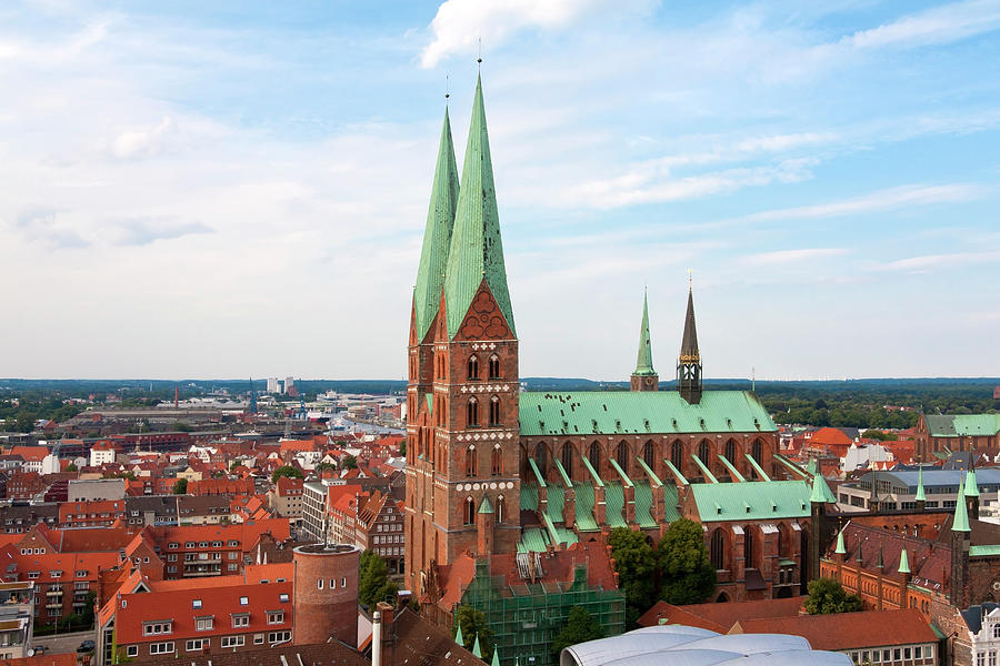 View To The St. Marys Church, Lubeck Photograph by Typo-graphics