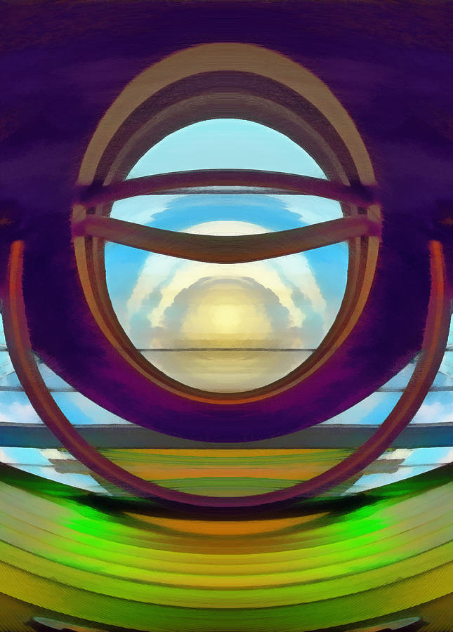 Abstract Digital Art - View to the Winter Sun by Wendy J St Christopher