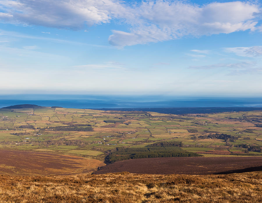 View towards Greystones from Djouce Mountain Photograph by Semmick Photo