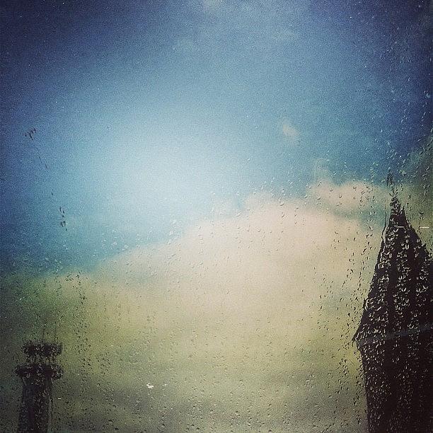 Blue Photograph - #view #window #rain #blue #blue #sky by Tania Sonnenfeld