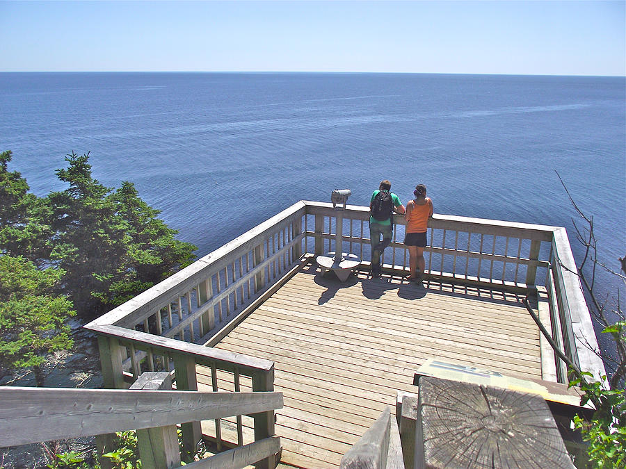Cap Gaspe Viewing Platform in Forillon Hike from Cap Gaspe in Forillon National Park, Quebec, Canada Photograph by Ruth Hager