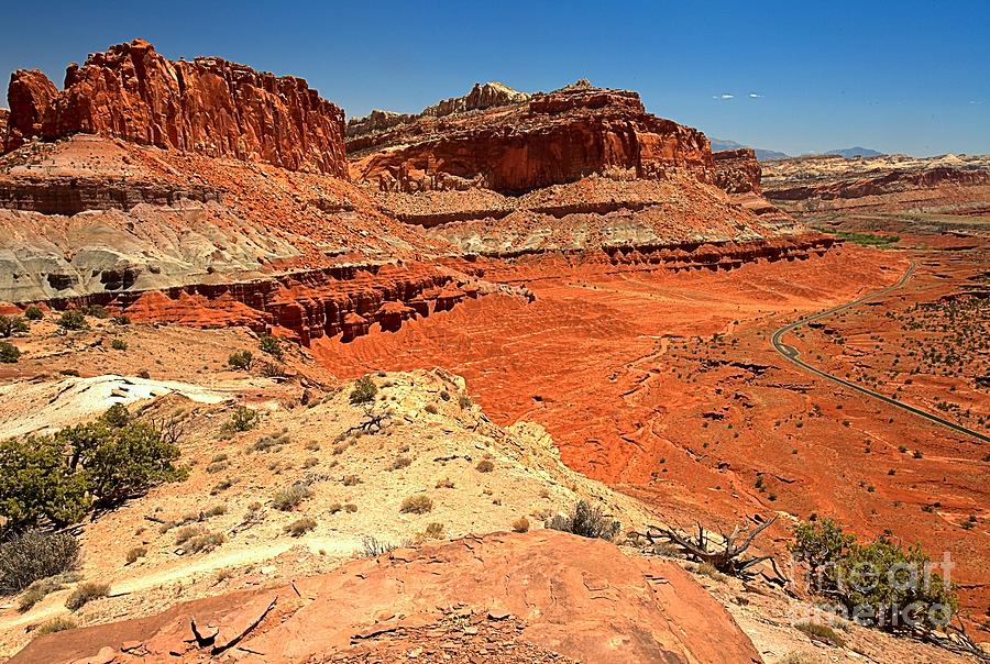 Capitol Reef National Park Photograph - Views From Chimney Rock by Adam Jewell