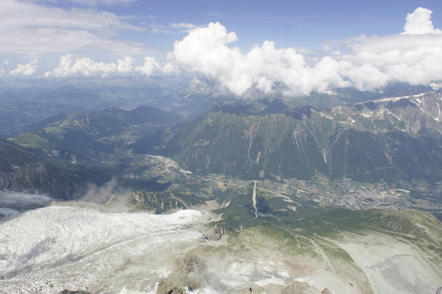 Mountain Photograph - Views From The Aiguille Du Midi. French by Jose Azel