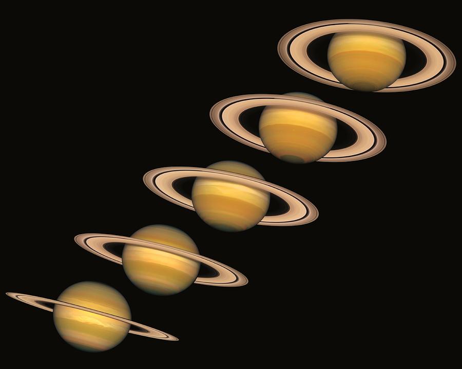 Views Of Saturn Over The Years 1996-2000 Photograph