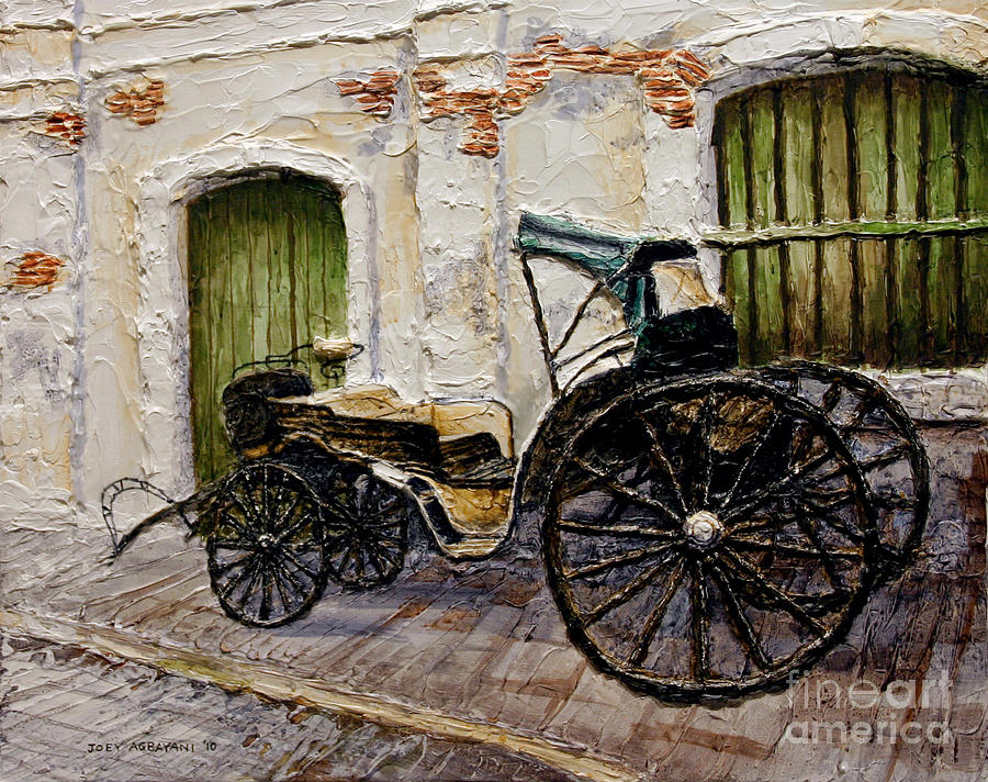 Vigan Carriage 2 Painting by Joey Agbayani