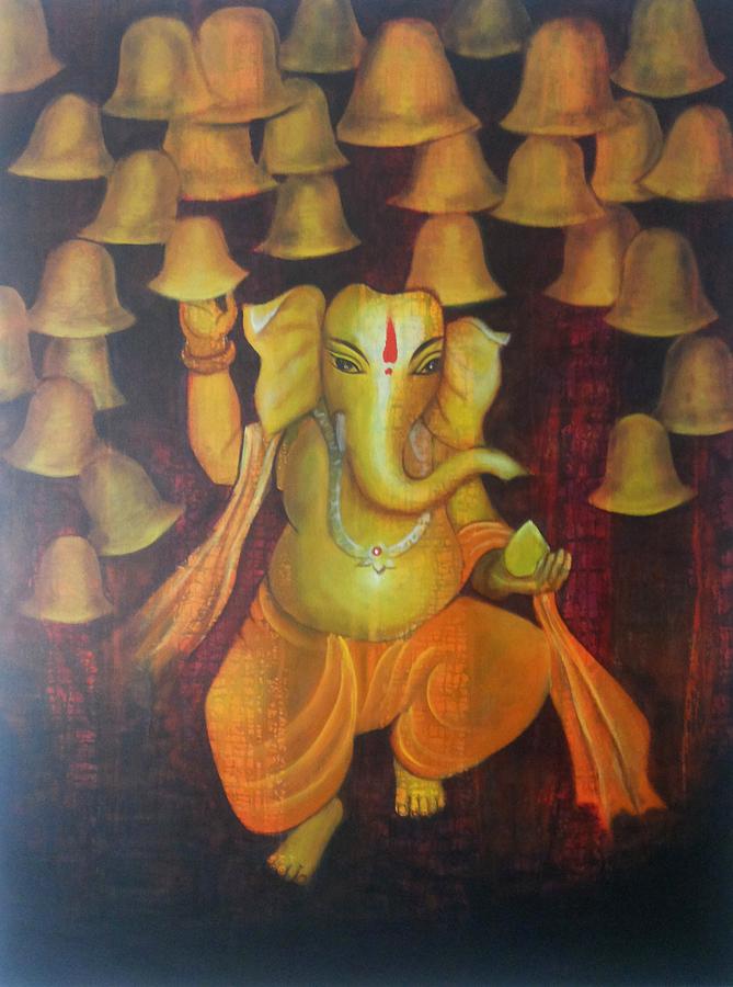 Ganesha Painting - Vighnaharta by Rashmi Ankalkoti