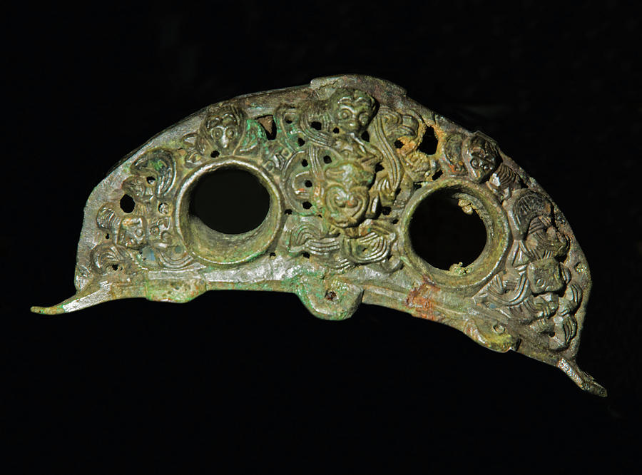 Viking Bronze Cheek Piece For Horse Photograph by Millard H. Sharp
