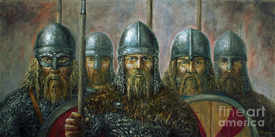 Vikings Painting by Arturas Slapsys