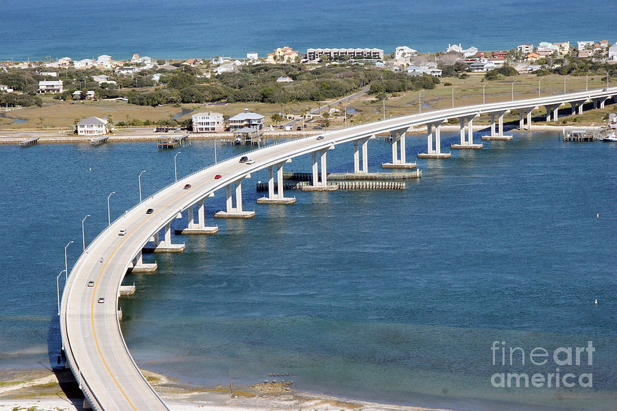 Bridge Photograph - Vilano Bridge St Augustine Florida by Bill Cobb
