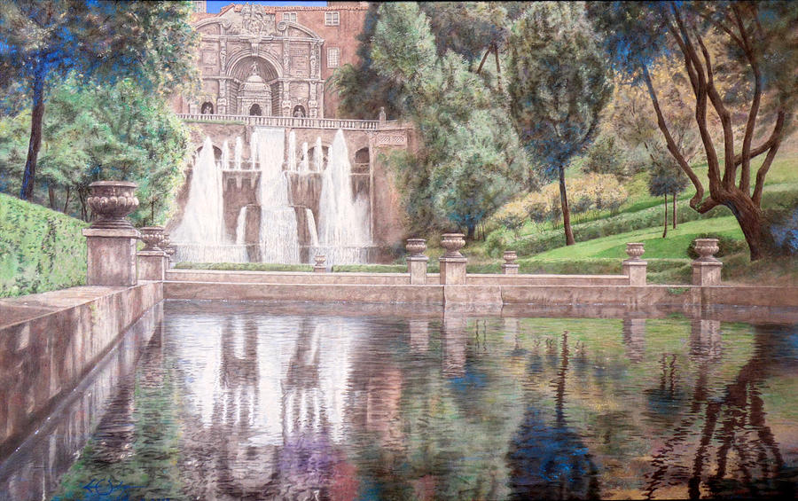 Villa De Este Painting By Loren Salazar