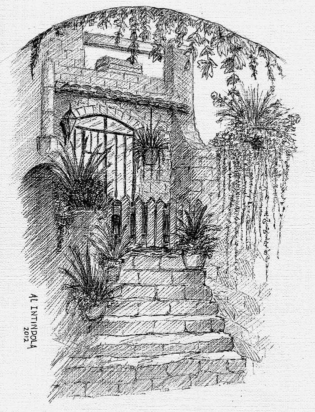 Villa Doorway Drawing by Al Intindola