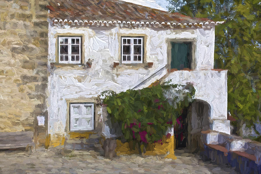 Villa of Medieval Obidos Painting by David Letts