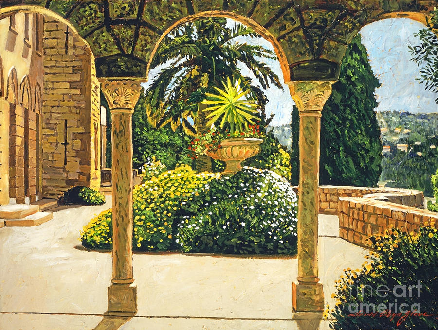Villa on the Riviera Painting by David Lloyd Glover