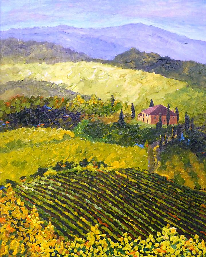 Fall Painting - Villa Toscana by Diane Arlitt