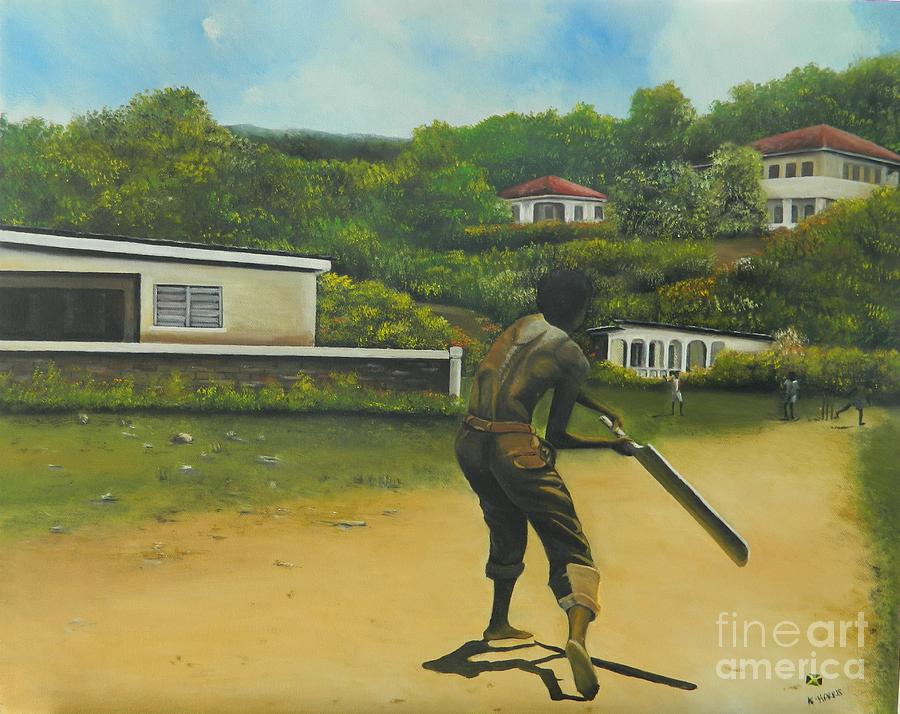 Village Cricket Painting by Kenneth Harris