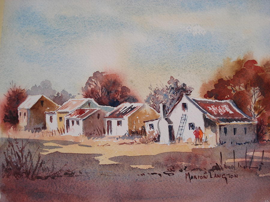 Village Homes Painting by Marion Langton - Fine Art America