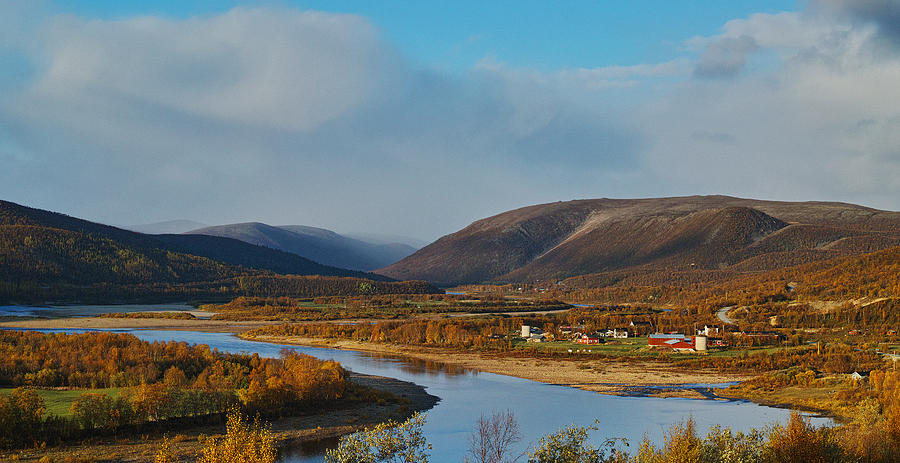 Village in an Arctic River Valley Photograph by Pekka Sammallahti