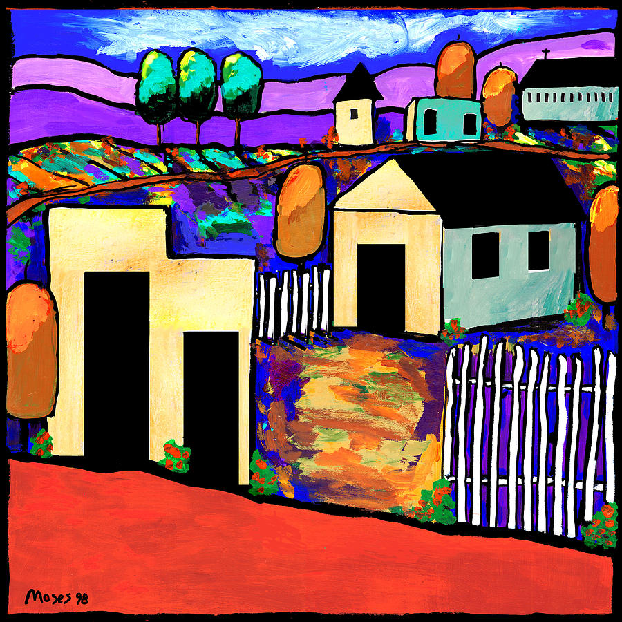 Village in Color Painting by Dale Moses