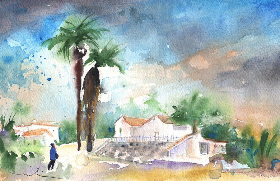 Village in Lanzarote 04 Painting by Miki De Goodaboom