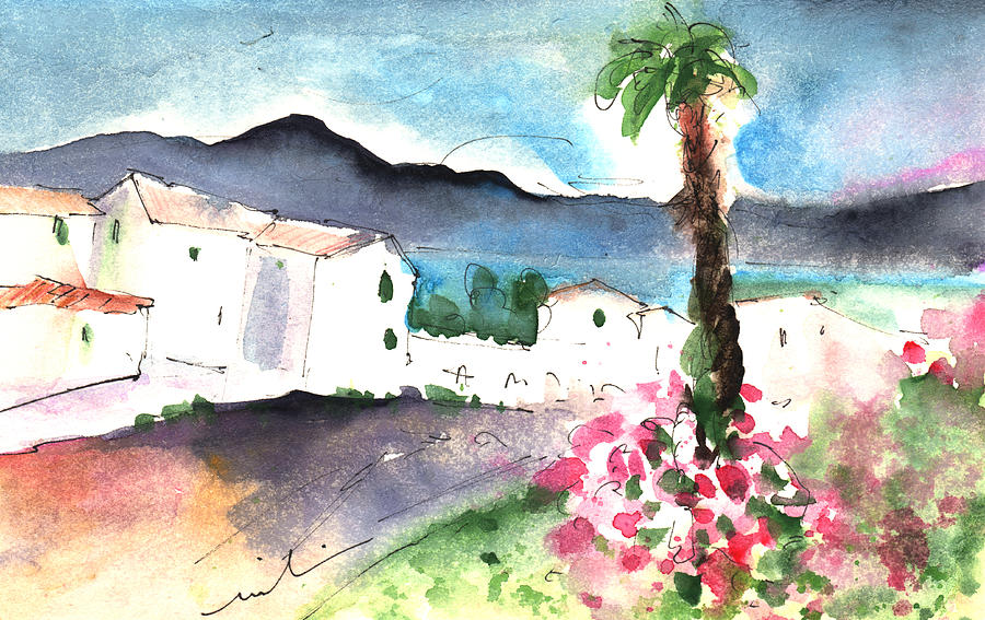 Canary Painting - Village in Lanzarote by Miki De Goodaboom