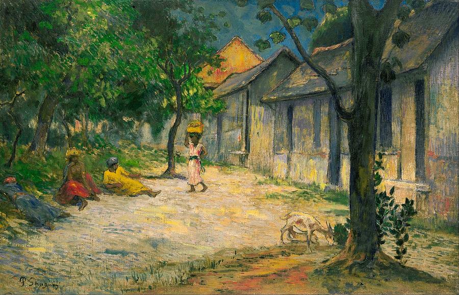 Village in Martinique Painting by Paul Gauguin