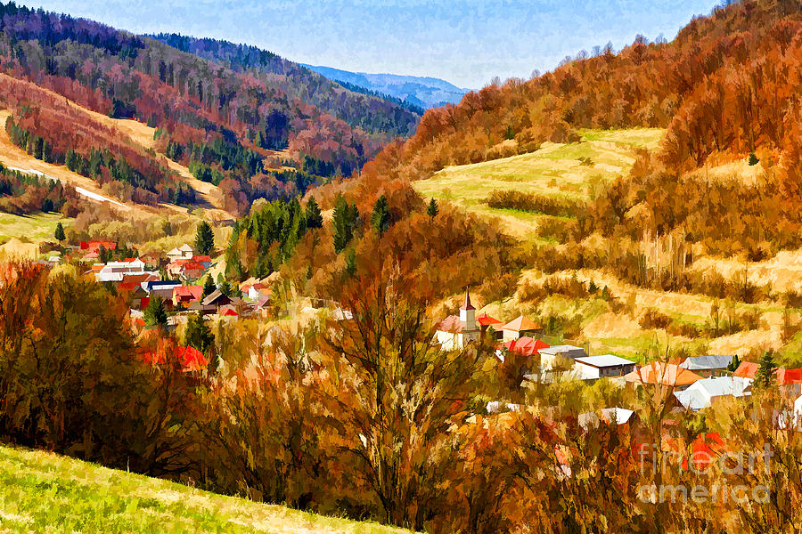 Village In The Valley Photograph by Les Palenik