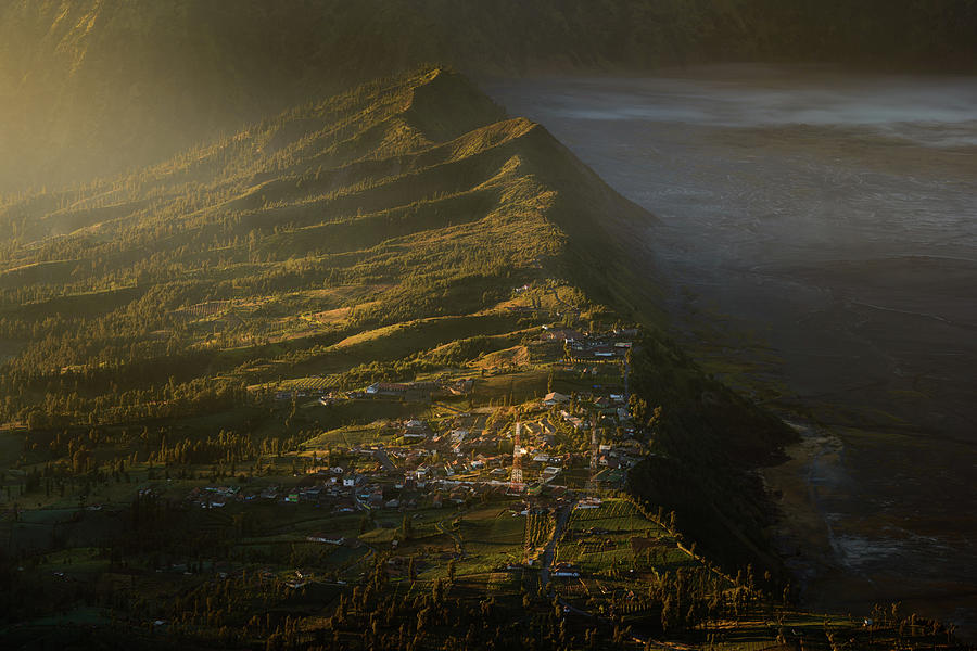 Village Near Mount Bromo At Dawn Photograph by Thanapol Marattana