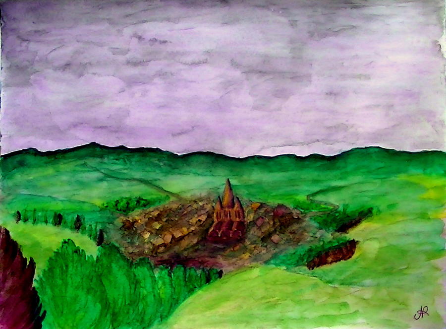 Village Painting by Nieve Andrea 