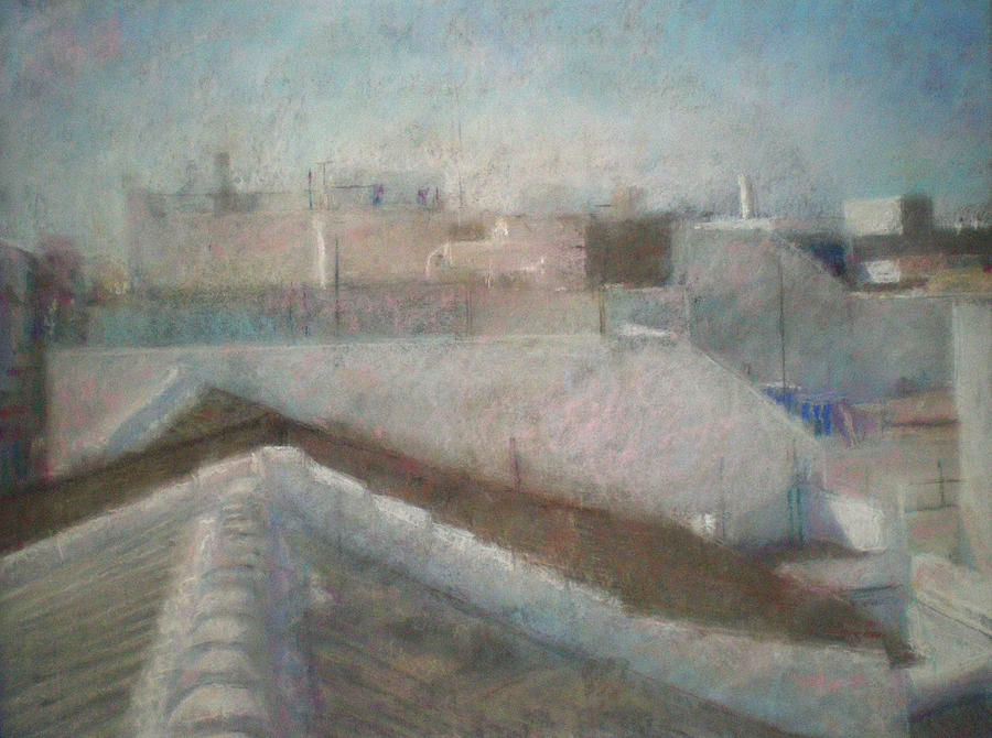 Village Rooftops  Drawing by Paez  ANTONIO