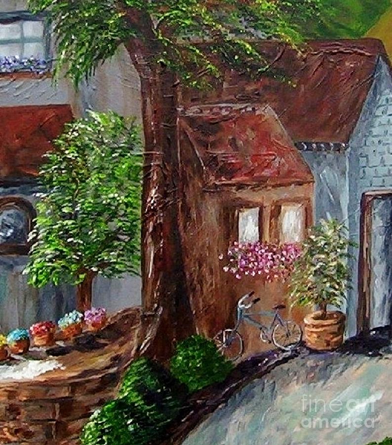 Village Shoppes Painting by Eloise Schneider Mote