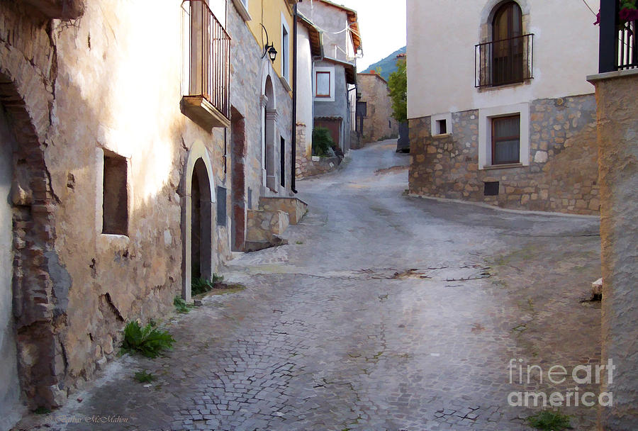 Village Street in Italy Photograph by Barbara McMahon