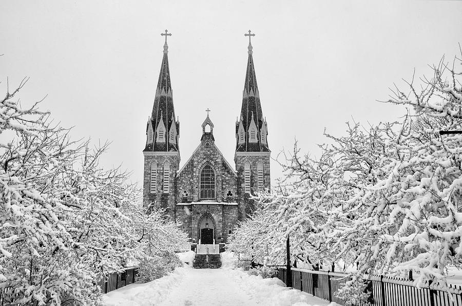 Villanova Cathedral - Winter  Photograph by Bill Cannon