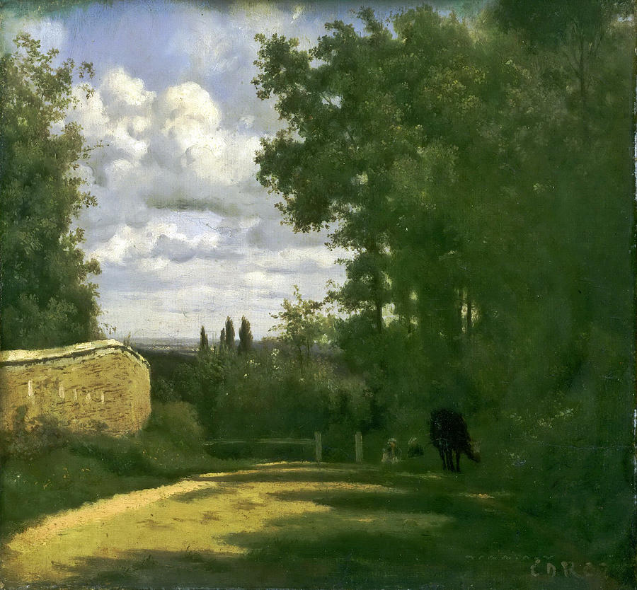 Ville d Avray Painting by Jean-Baptiste-Camille Corot