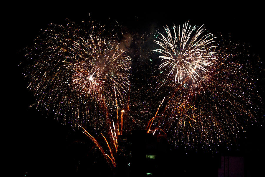 Vina del Mar Fireworks Photograph by Kent Nancollas