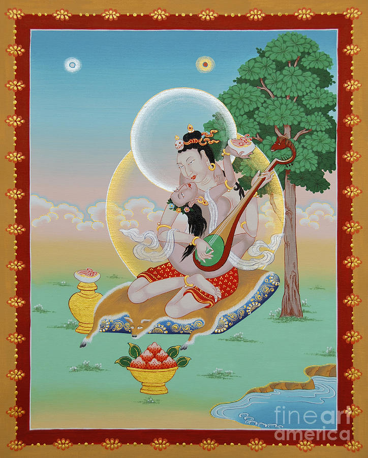 Vinapa Mahasiddha Painting by Sergey Noskov
