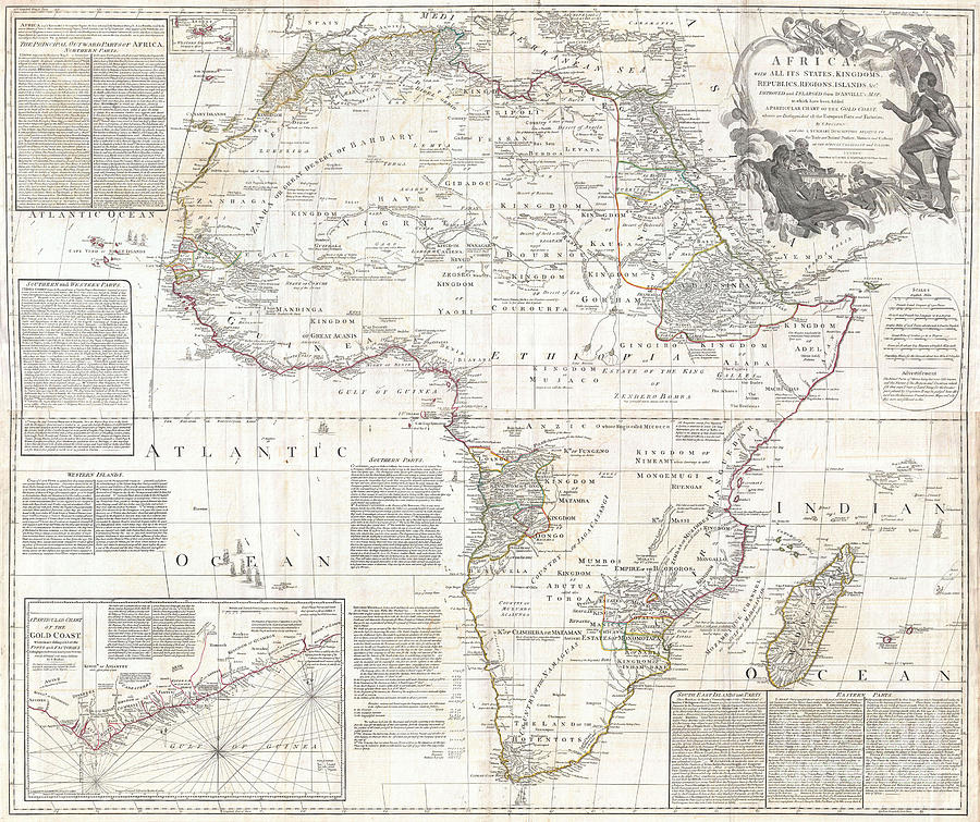 Vinatge Old World Map Of Africa Photograph By Inspired Nature 