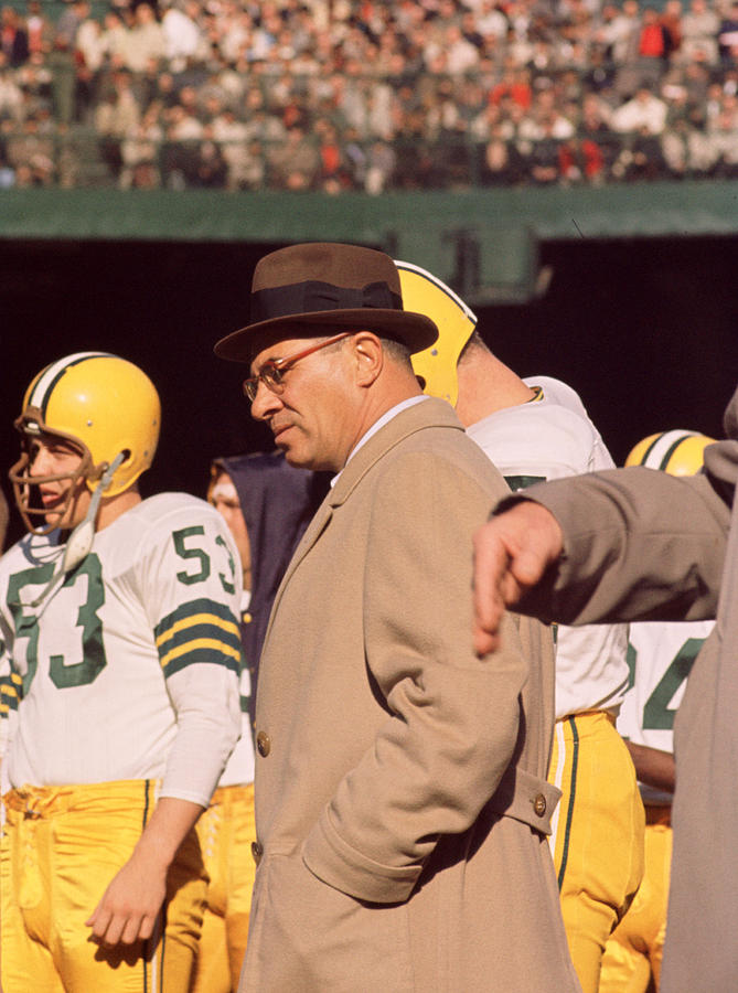 Vince Lombardi Photograph - Vince Lombardi In Trench Coat by Retro Images Archive