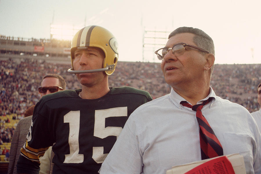 Marvin Newman Photograph - Vince Lombardi With Bart Starr by Retro Images Archive