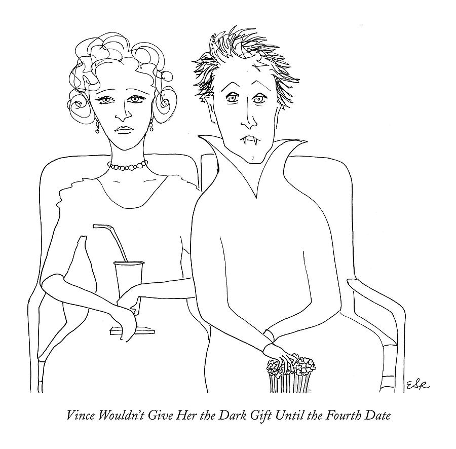 Vince Wouldnt Give Her The Dark Gift Drawing by Emily S. Hopkins