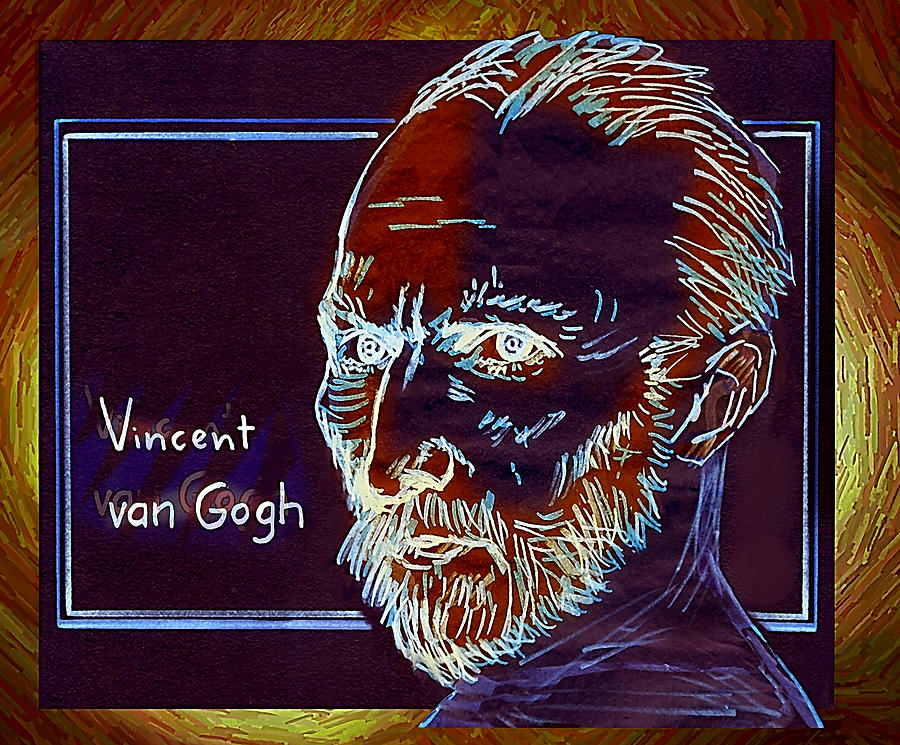 VINCENT - A Troubled Mind Drawing by Hartmut Jager