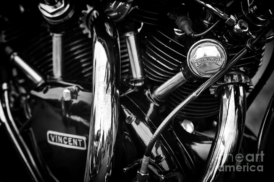 Vincent Engine Monochrome Photograph by Tim Gainey