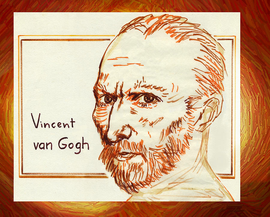 Vincent Drawing by Hartmut Jager