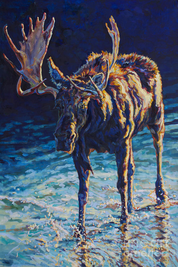 Moose Painting - Vincent by Patricia A Griffin