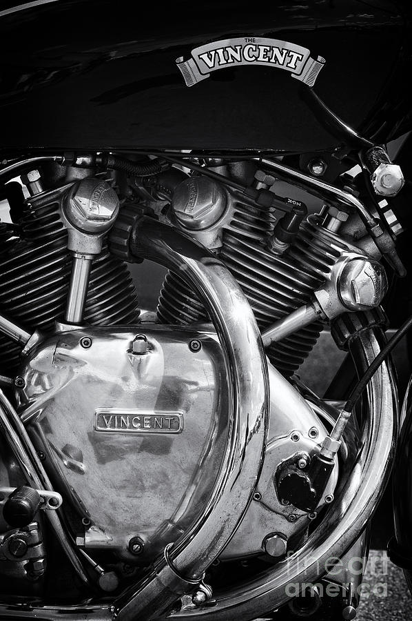 Vincent Series C Black Shadow Engine Photograph by Tim Gainey