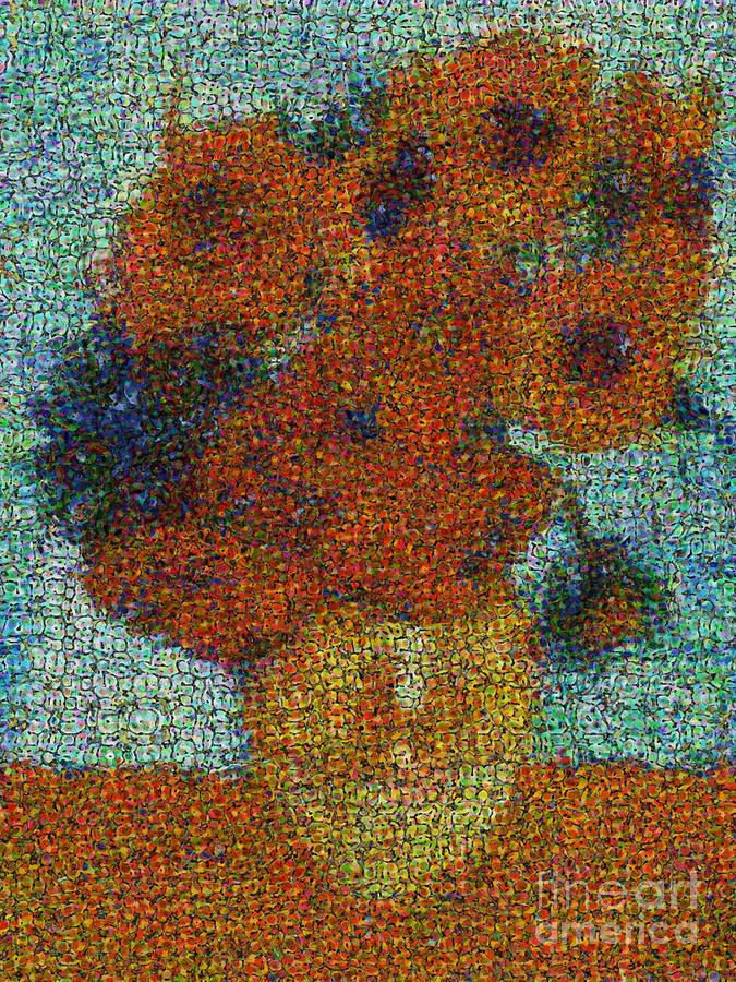 Vincent Van Gogh Sunflowers 2.0 - V2 Photograph by Edward Fielding