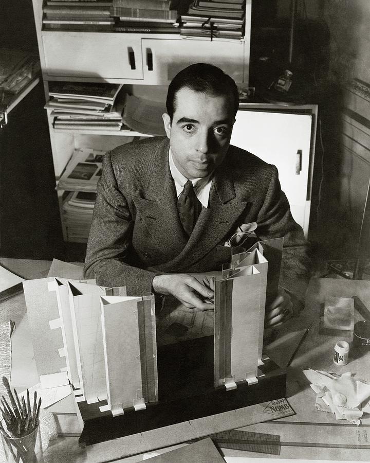 Vincente Minnelli Sitting At His Desk Photograph by Lusha Nelson